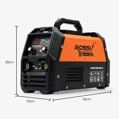 120A Portable Gasless Welder - 3in1 MMA ARC/MIG/Lift-TIG, 5kg, 0.5-12mm Welding