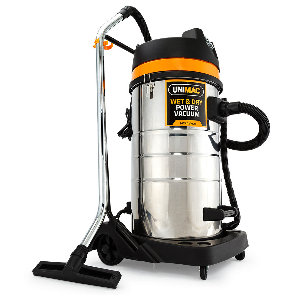 100L 2.4kW Wet & Dry Vacuum Cleaner with Dual Motors & Accessories Set