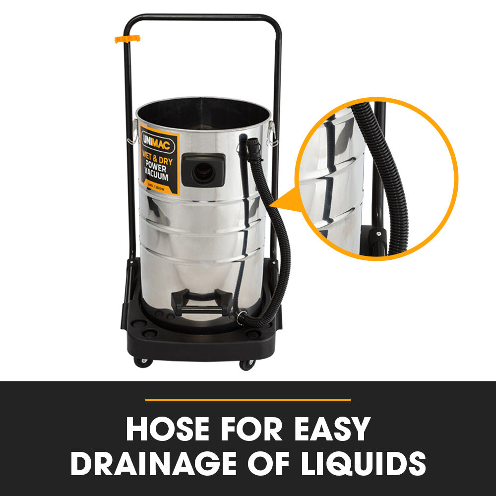 100L 2.4kW Wet & Dry Vacuum Cleaner with Dual Motors & Accessories Set