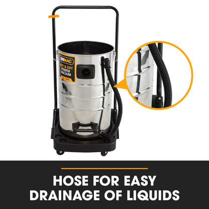 100L 2.4kW Wet & Dry Vacuum Cleaner with Dual Motors & Accessories Set