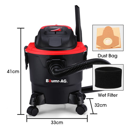 15L Wet & Dry Vacuum Cleaner with Blower, 1200W, for Home & Workshop Use