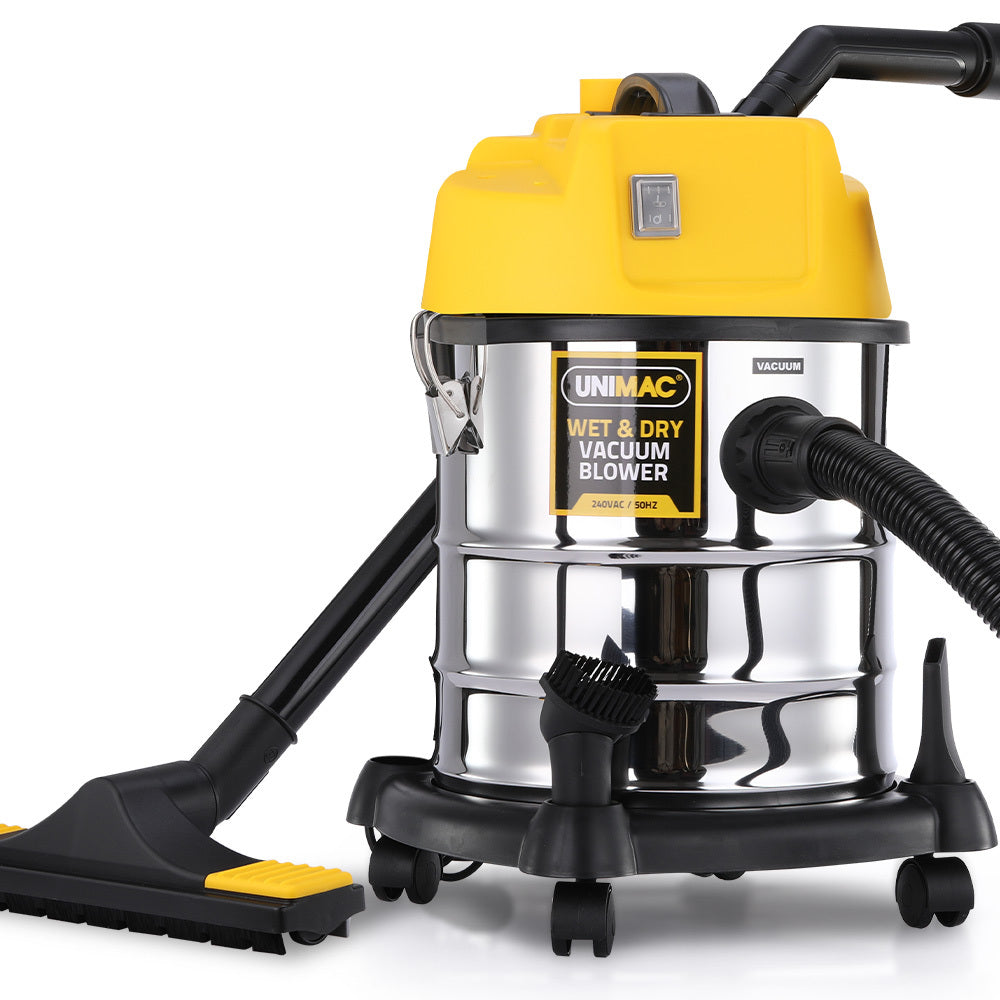 20L Wet/Dry Vacuum & Blower, 1400W, 5.5kg, 0.5m Compact Design, HEPA Filter