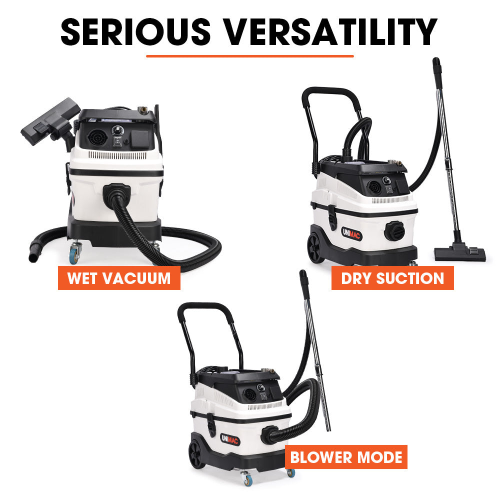 30L Wet & Dry Vacuum Cleaner with HEPA, 0.8m³ Tank, 1600W Motor, Blower Mode