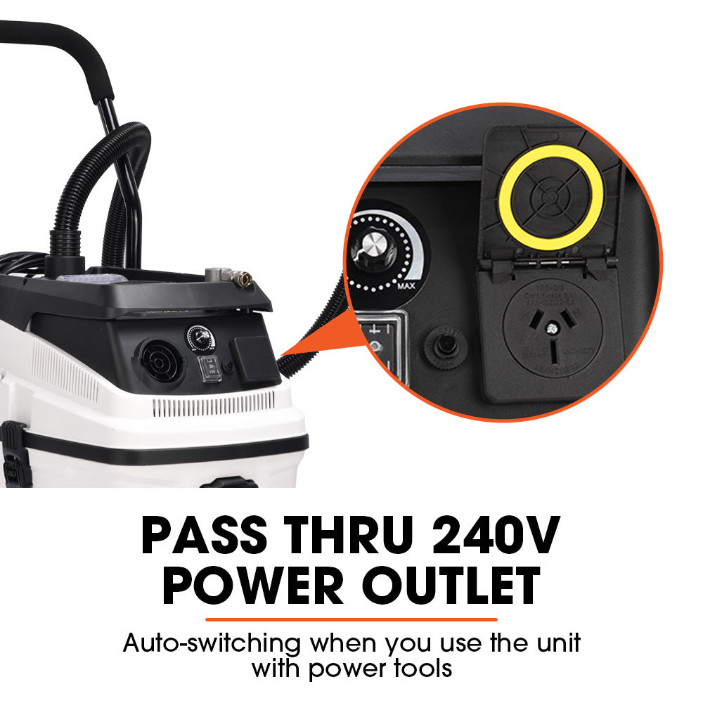 30L Wet & Dry Vacuum Cleaner with HEPA, 0.8m³ Tank, 1600W Motor, Blower Mode