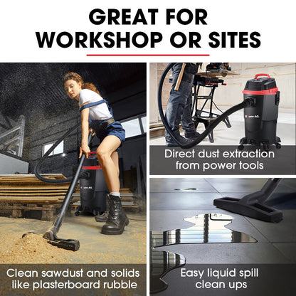 30L Wet & Dry Vacuum Cleaner with Blower, 1200W Motor, 5.5kg, Versatile Use