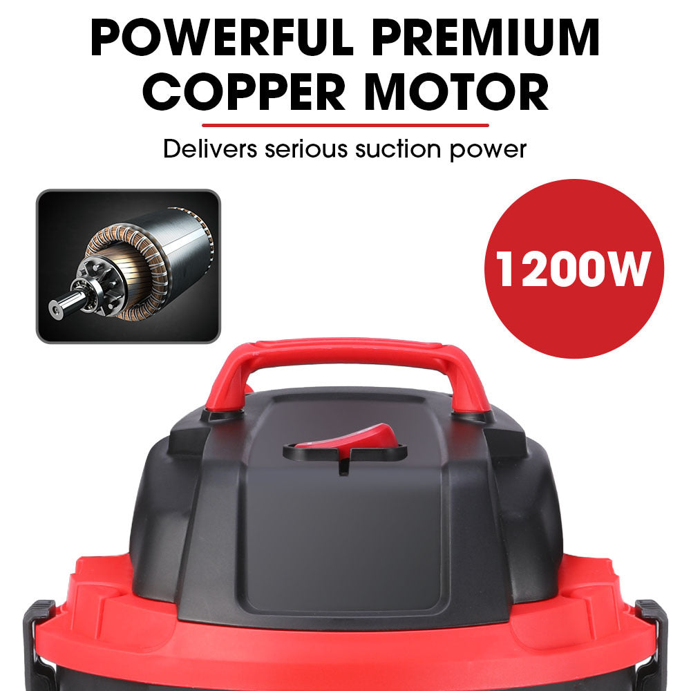 30L Wet & Dry Vacuum Cleaner with Blower, 1200W Motor, 5.5kg, Versatile Use