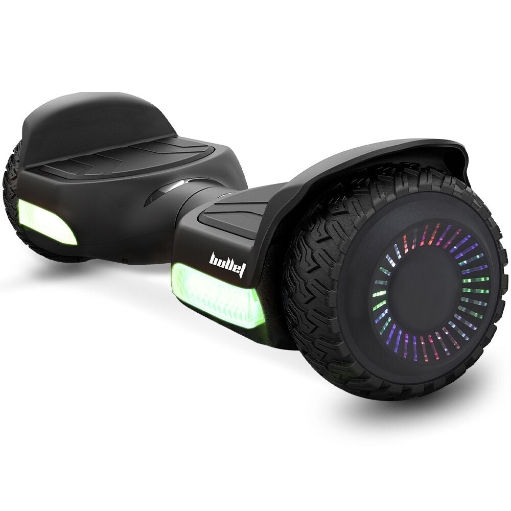 SX-2500 Hoverboard Scooter, 500W Brushless, UL Certified, AU Compliant, 6.5-inch Off-Road Style Tyres, Superior Self Balancing System, LED Lights, Black