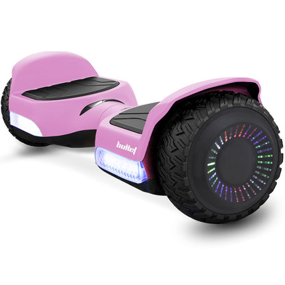 SX-2500 Hoverboard Scooter, 500W Brushless, UL Certified, AU Compliant, 6.5-inch Off-Road Style Tyres, Superior Self Balancing System, LED Lights, Pink