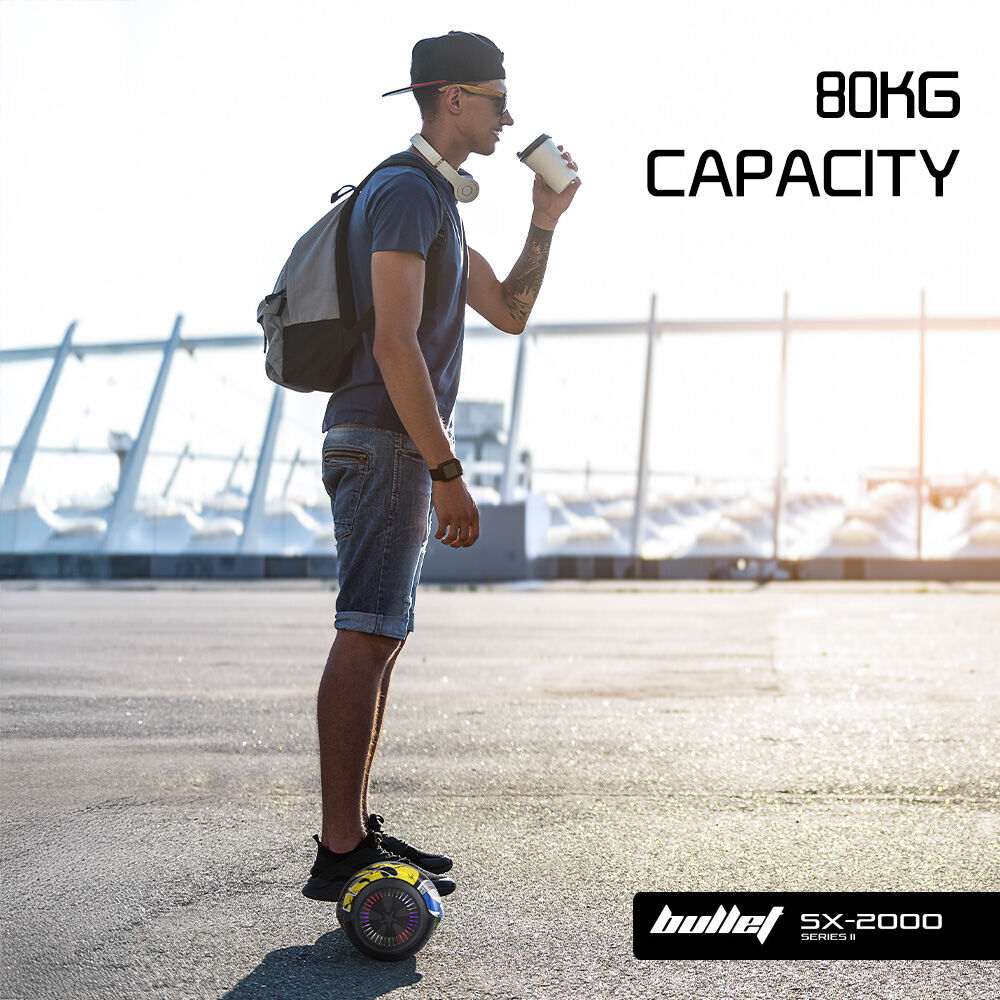 SX-2000 Hoverboard Scooter, 500W Brushless, UL Certified, AU Compliant, Superior Self Balancing System, LED Lights, Hip Hop Design