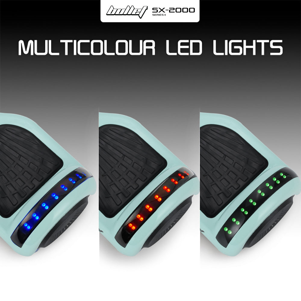 SX-2000 Hoverboard: 500W, Self-Balancing, LED Lights, 6.5m Wheels, 12 km/h