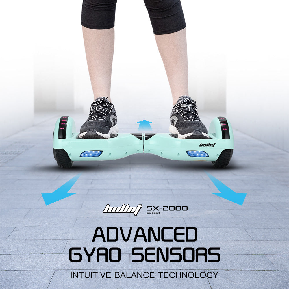 SX-2000 Hoverboard: 500W, Self-Balancing, LED Lights, 6.5m Wheels, 12 km/h