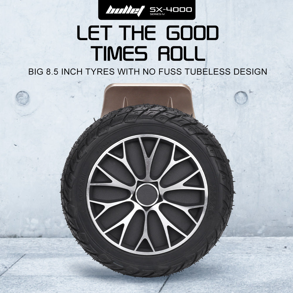 SX-4000 Hoverboard, 0.22m Wheels, 700W Motors, Self-Balancing, LED, Bronze