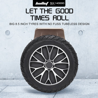 SX-4000 Hoverboard, 0.22m Wheels, 700W Motors, Self-Balancing, LED, Bronze