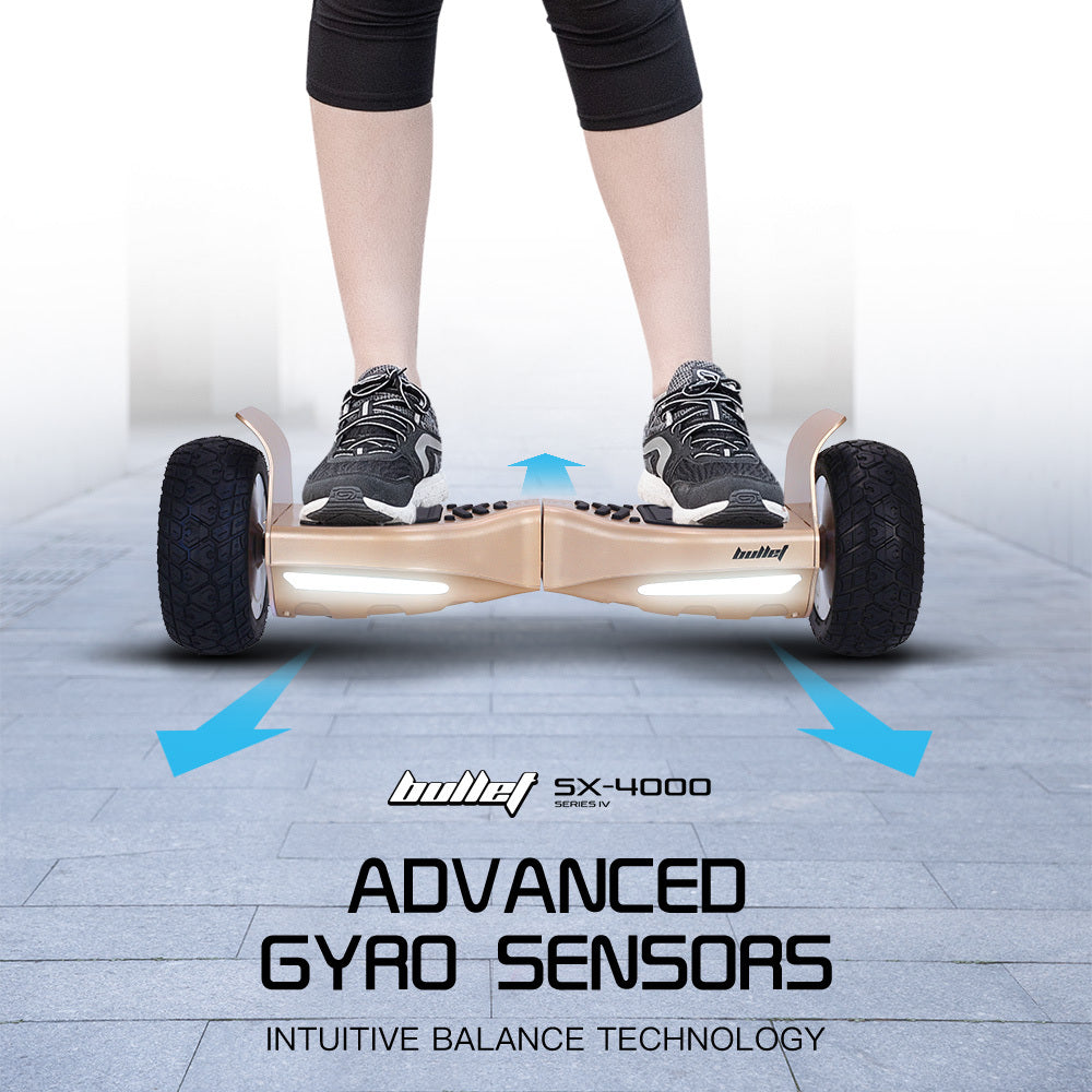 SX-4000 Hoverboard, 0.22m Wheels, 700W Motors, Self-Balancing, LED, Bronze