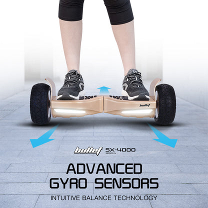 SX-4000 Hoverboard, 0.22m Wheels, 700W Motors, Self-Balancing, LED, Bronze
