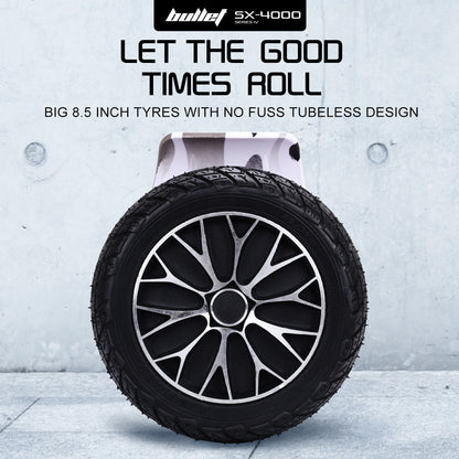 SX-4000 Hoverboard with 0.22m Wheels, 700W Motors, LED Lights, Camo Design