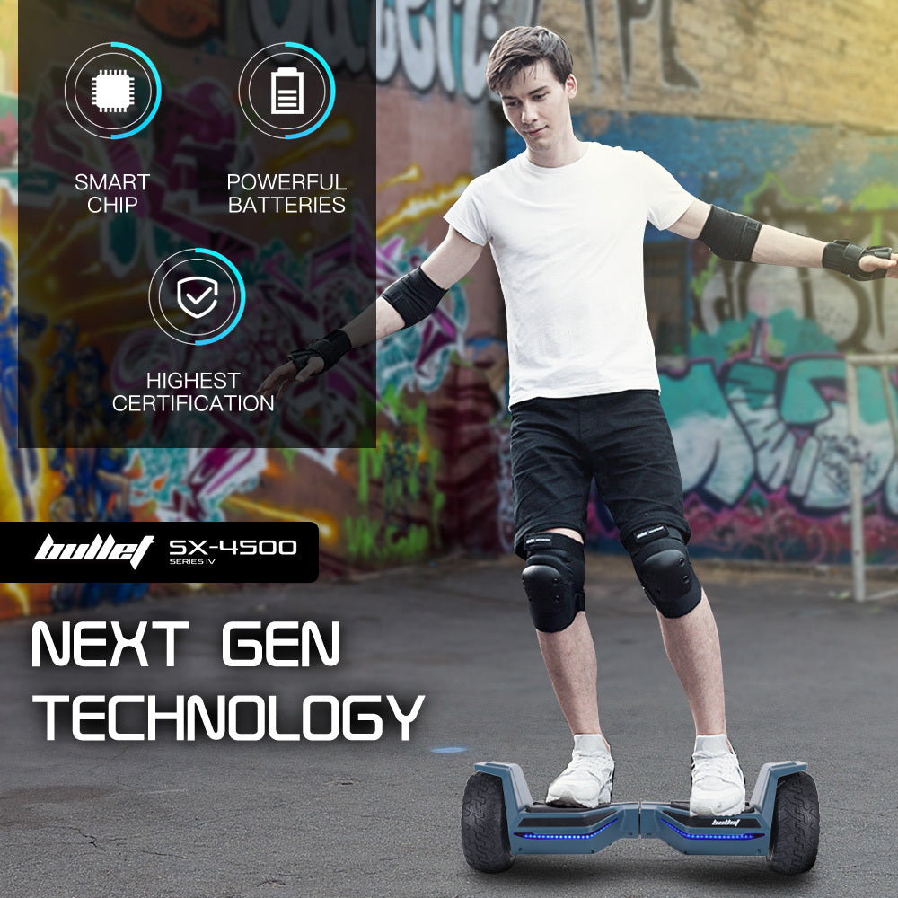 Advanced SX-4500 Hoverboard with 0.22m Wheels, 700W Motor, Self-Balancing, LED