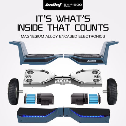 Advanced SX-4500 Hoverboard with 0.22m Wheels, 700W Motor, Self-Balancing, LED
