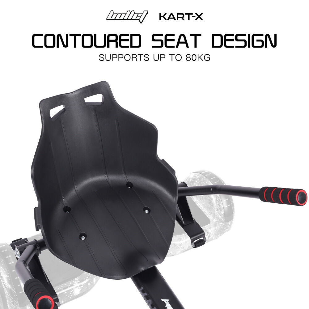 KART-X Hoverboard Seat Attachment, for 6.5' 8' 10' models, Adjustable Length Frame