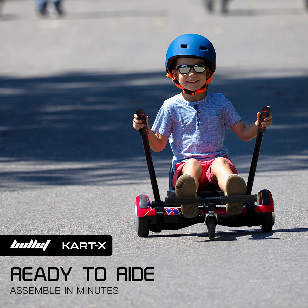 KART-X Hoverboard Seat Attachment, for 6.5' 8' 10' models, Adjustable Length Frame