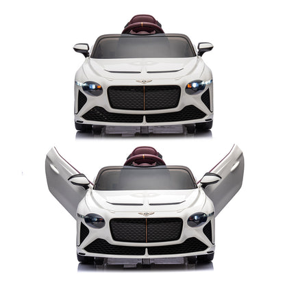 Licensed Bentley Bacalar Kids Electric Car with Remote Control, White, 1.2 m