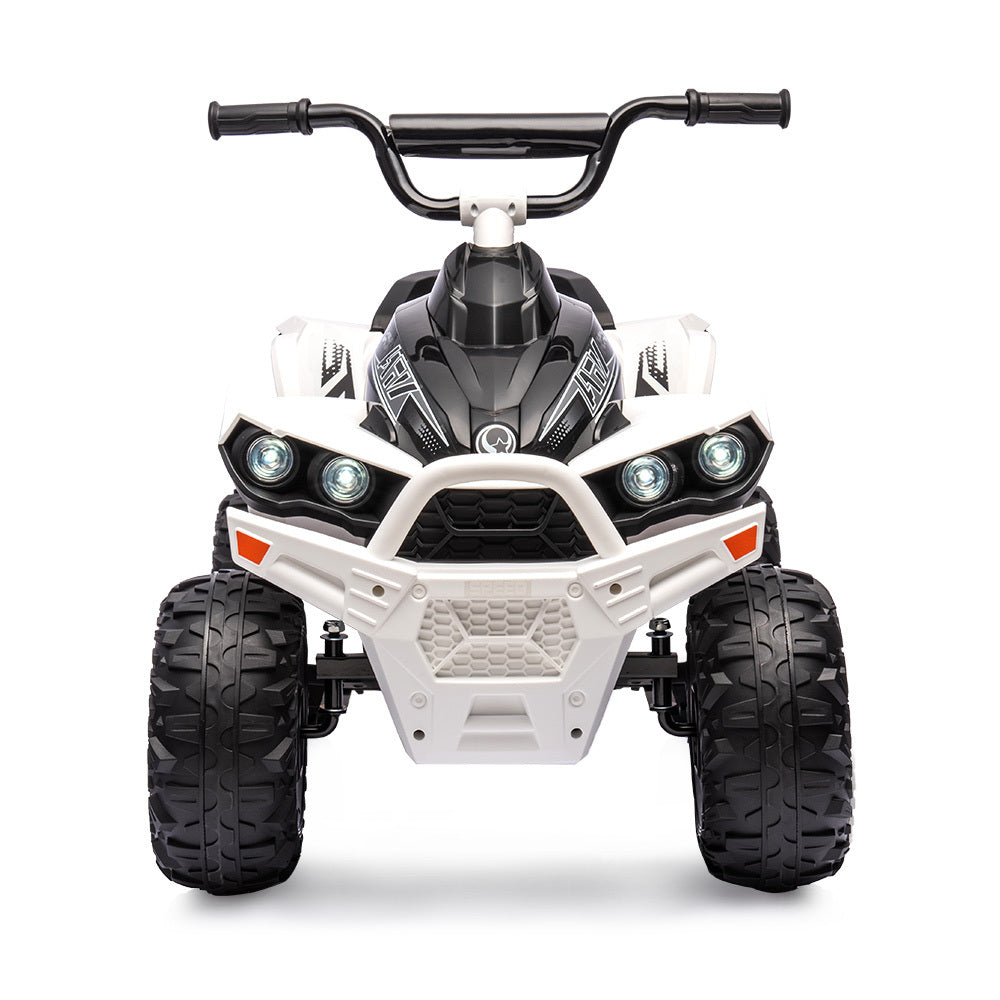 Electric Ride-On Quad Bike ATV Toy Car for Kids, White - 3km/h, 0.5m Height