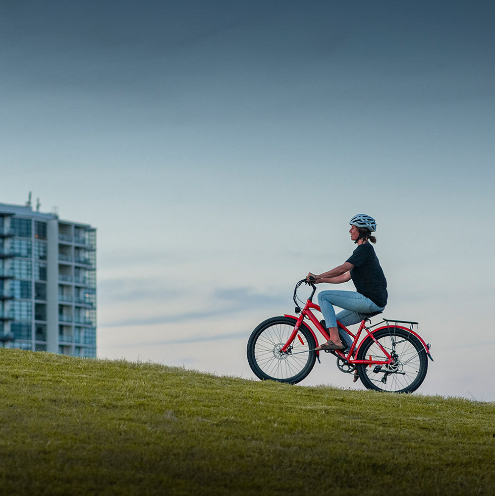 Vista 36V 250W Ladies Step-Through Electric Bike, 40km Range, Red