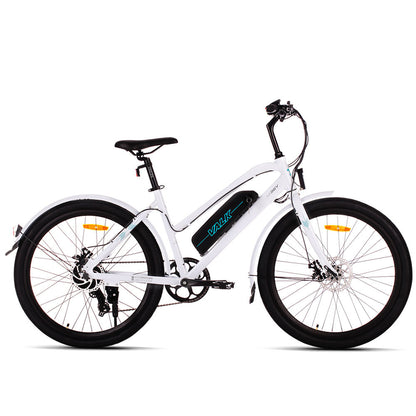 Vista 26" 36V 250W Step-Through Electric Bike - White, Up to 40km Range
