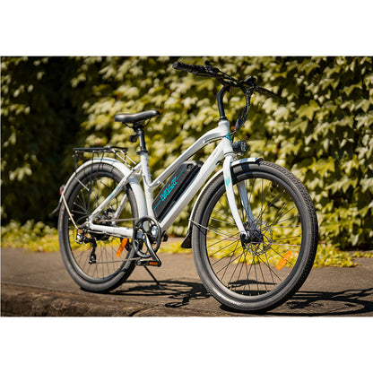 Vista 26" 36V 250W Step-Through Electric Bike - White, Up to 40km Range