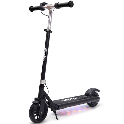 Edge Electric Scooter Kids/Teens, 16km/h Max, Adjustable Height, UL Certified, AU Compliant, Dual Brakes, Bluetooth Music, LED, Black