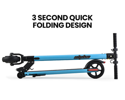 300W Electric Scooter with 0.17m Wheels, 10Ah Battery, Suspension, Blue