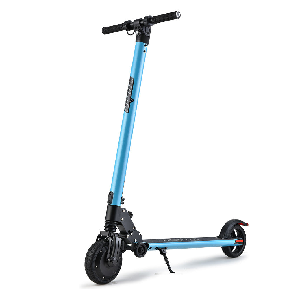 300W Electric Scooter with 0.17m Wheels, 10Ah Battery, Suspension, Blue