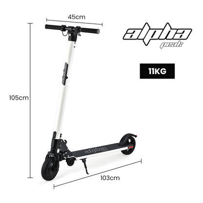 300W Electric Scooter, 10Ah Battery, Suspension, Adults/Teens, White, 6.5m Tyres