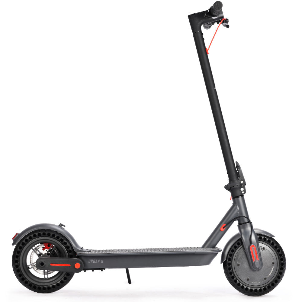 Urban Electric Scooter with 350W Motor, 25km Range, 0.22m Wheels, Grey