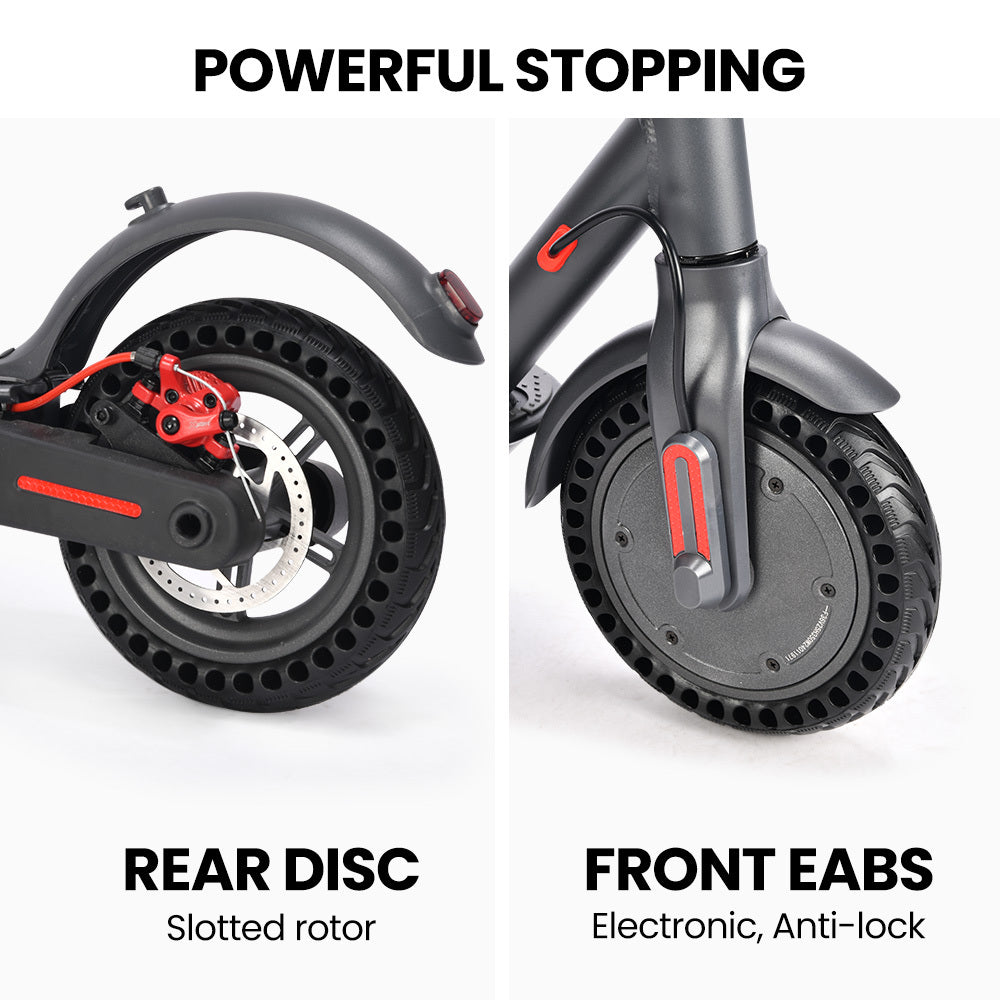 Urban Electric Scooter with 350W Motor, 25km Range, 0.22m Wheels, Grey