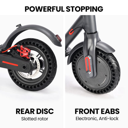 Urban Electric Scooter with 350W Motor, 25km Range, 0.22m Wheels, Grey