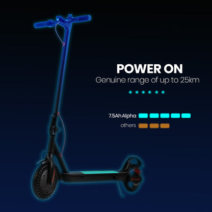 Urban Electric Scooter with 0.22m Wheels, 25km Range, 350W Motor, Foldable Design