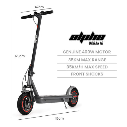 Urban Electric Scooter, 35km/h, 3-Speed, 0.25m Wheels, 35km Range, Grey