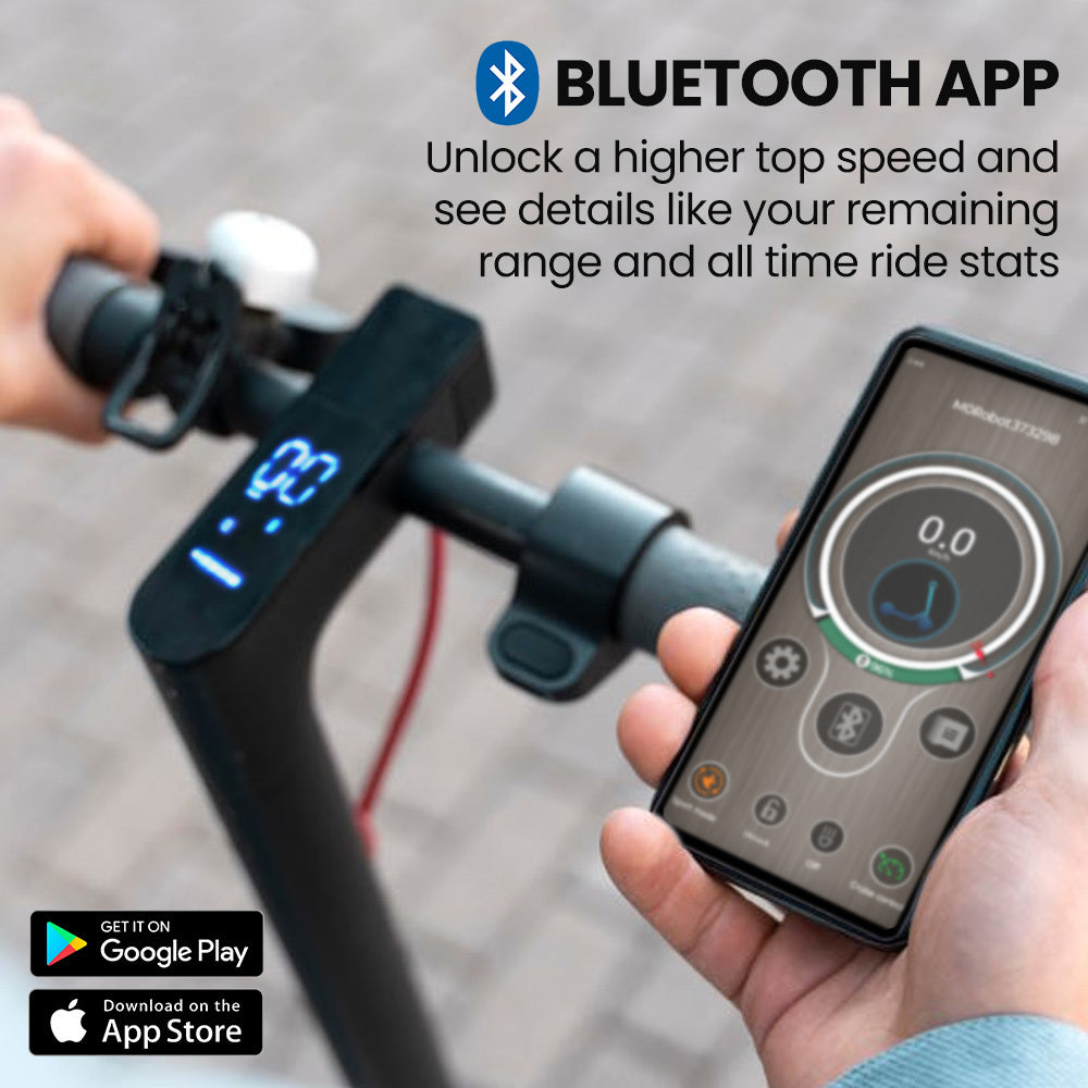 Electric Scooter with 0.25m Wheels, 35km/h Speed, 35km Range, Bluetooth App