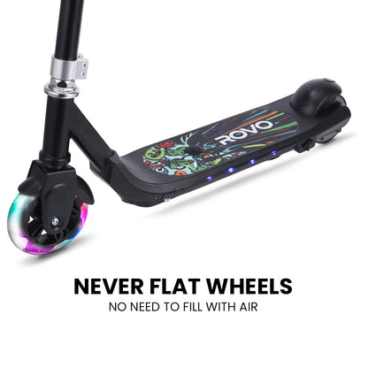 Kid's Electric Scooter, Adjustable Height, 8km/h, Brushless Motor, Multi-Color Lights