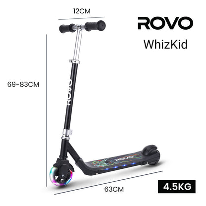 Kid's Electric Scooter, Adjustable Height, 8km/h, Brushless Motor, Multi-Color Lights