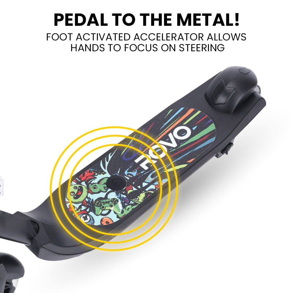Kid's Electric Scooter, Adjustable Height, 8km/h, Brushless Motor, Multi-Color Lights