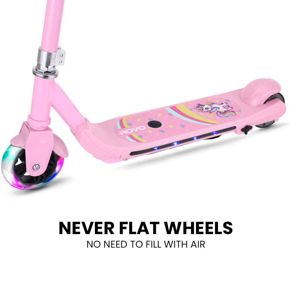 Kids Electric Scooter, 5-11 Years, Adjustable, Brushless Motor, 0.13m Tyres, Pink