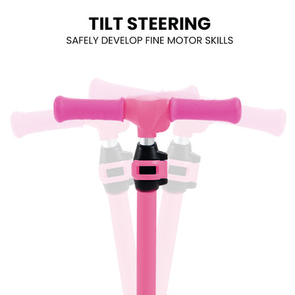 3-Wheel Electric Scooter for Kids, Ages 3-8, Adjustable, Folding, Pink