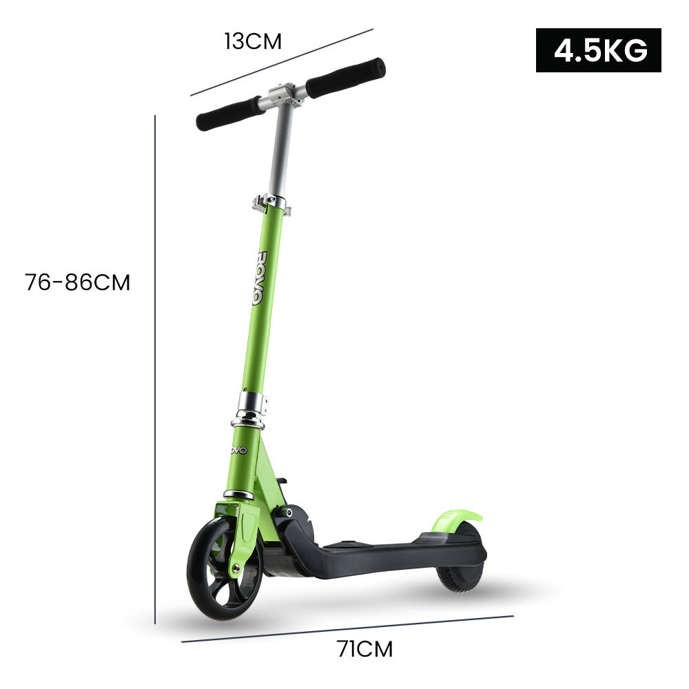 Kids Electric Scooter, Adjustable Height, Foldable, 12 km/h, 5-11 Years, Green