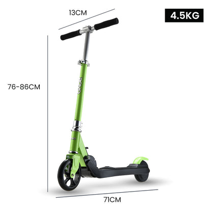 Kids Electric Scooter, Adjustable Height, Foldable, 12 km/h, 5-11 Years, Green