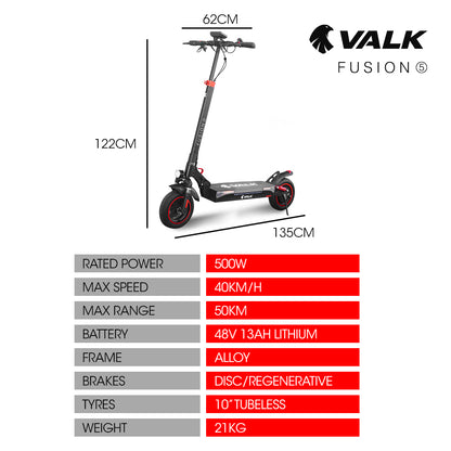 High-Performance Electric Scooter, 500W Motor, 50km Range, 40km/h, 0.25m Tyres