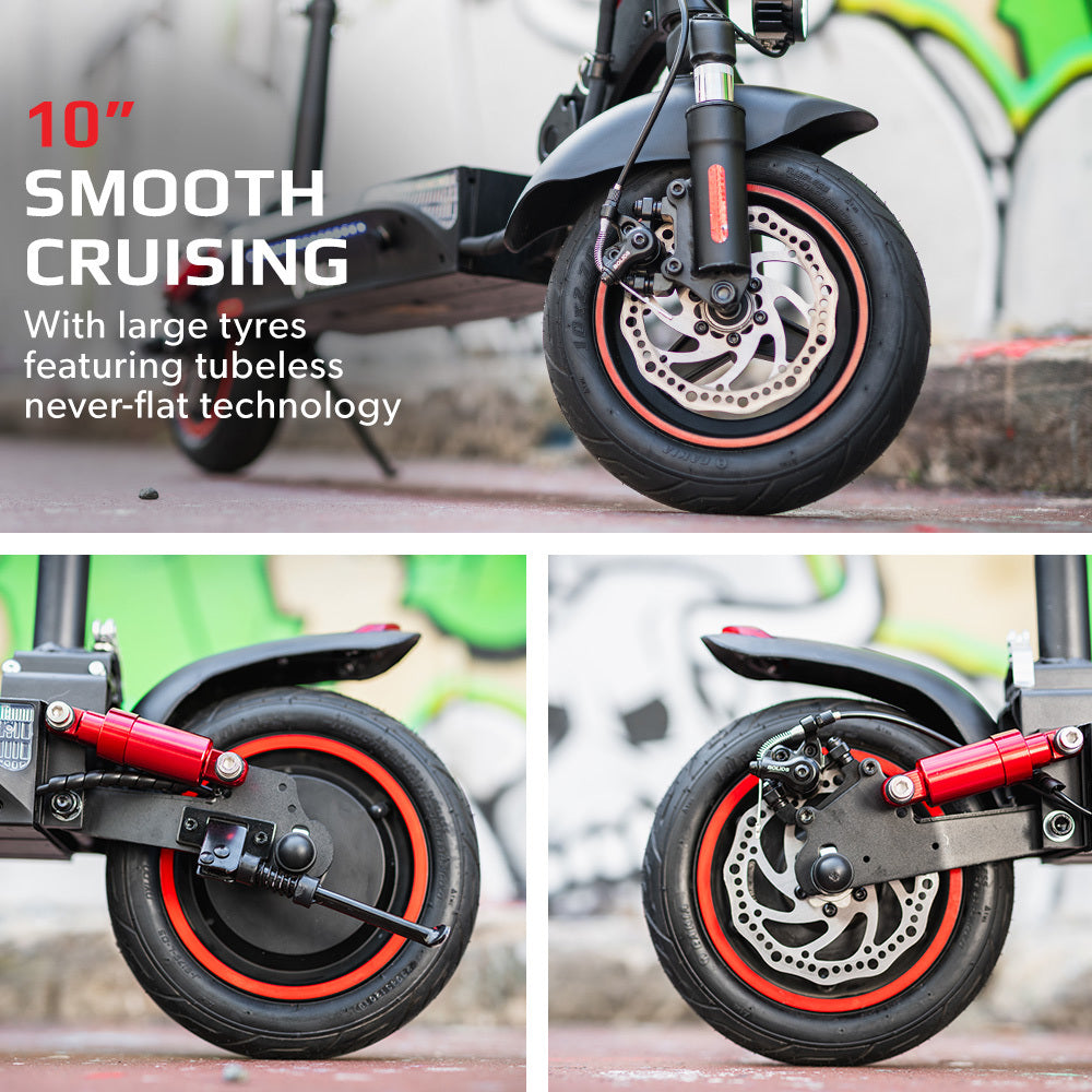 Electric Scooter with Seat, 800W Motor, 48V Battery, 50km Range, 0.25m Tires