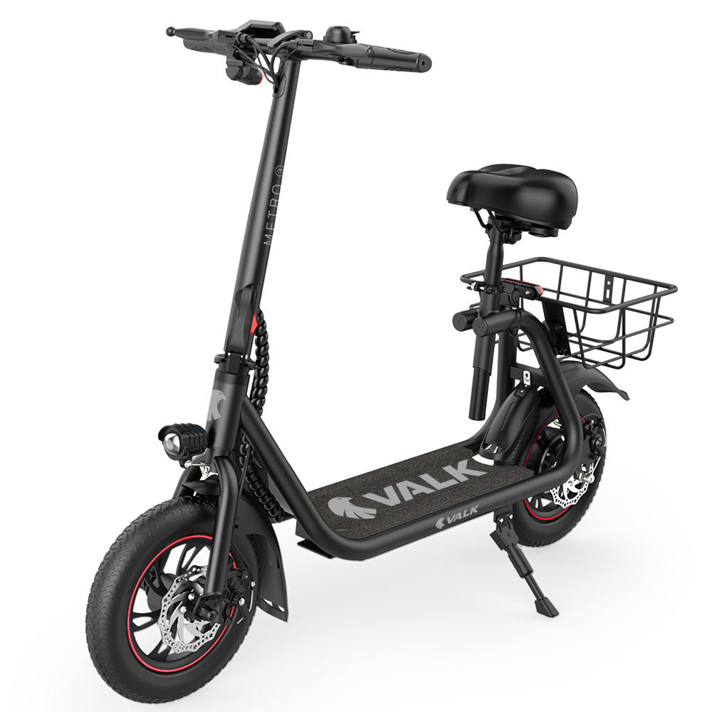 Electric Scooter with Seat, Disc Brakes, 12m Tyres, 25 km/h, 20 km Range