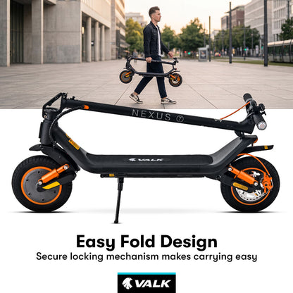 Nexus 7 Electric Scooter, 500W, AU Compliant, 30km Max Range, 10 inch Tyres, Suspension, Motorised Folding Commuter eScooter for Adults